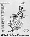 Map showing the wrecks at St. Paul Island, Nova Scotia, 1926