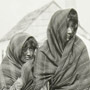 Photograph of three unidentified First Nations girls, New Brunswick House, July 1906