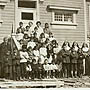 Photograph of the children of Restigouche School, New Brunswick, 1911