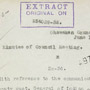 Rapports, correspondance et notes de service au sujet du vol de 11 ceintures wampum dans la réserve des Six-Nations à Brantford, de 1900 à 1951. RG 10, volume 3018, dossier 220155, 38 pages