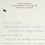 Rapports, correspondance et notes de service au sujet du vol de 11 ceintures wampum dans la réserve des Six-Nations à Brantford, de 1900 à 1951. RG 10, volume 3018, dossier 220155, 38 pages