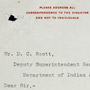 Rapports, correspondance et notes de service au sujet du vol de 11 ceintures wampum dans la réserve des Six-Nations à Brantford, de 1900 à 1951. RG 10, volume 3018, dossier 220155, 38 pages