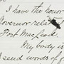 Pétition de Pied-de-Corbeau au sujet du Traité nº 7 à l'agence des Pieds-Noirs en Alberta en 1881. RG 10, volume 3767, dossier 33026, 9 pages