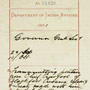 Pétition de Pied-de-Corbeau au sujet du Traité nº 7 à l'agence des Pieds-Noirs en Alberta en 1881. RG 10, volume 3767, dossier 33026, 9 pages