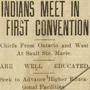 Correspondance, notes de services et articles de journaux au sujet de la formation de la Ligue des Indiens du Canada par Frederick O. Loft de la bande des Six-Nations